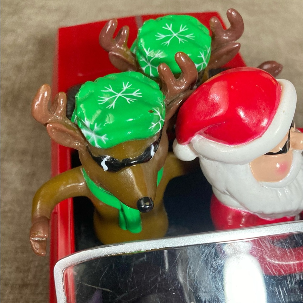 Gemmy Christmas Low Rider Red Impala Santa Reindeer Musical Light Up - Picture 10 of 11